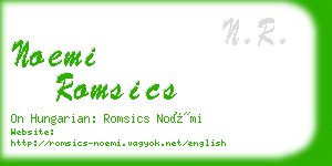 noemi romsics business card